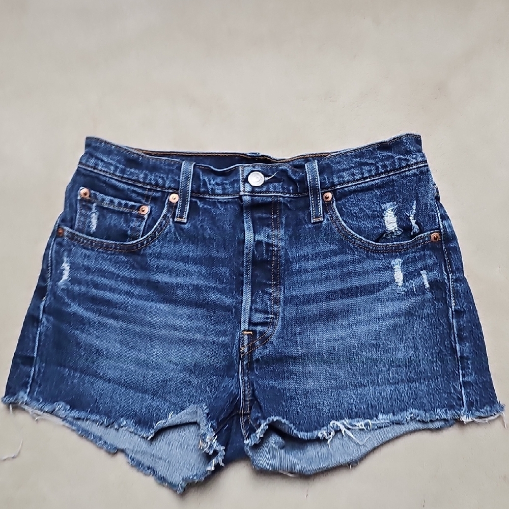 Levi's Dark Blue Jean Shorts